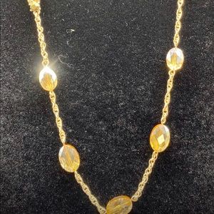 Incredible sparkle Amber long crystal marked